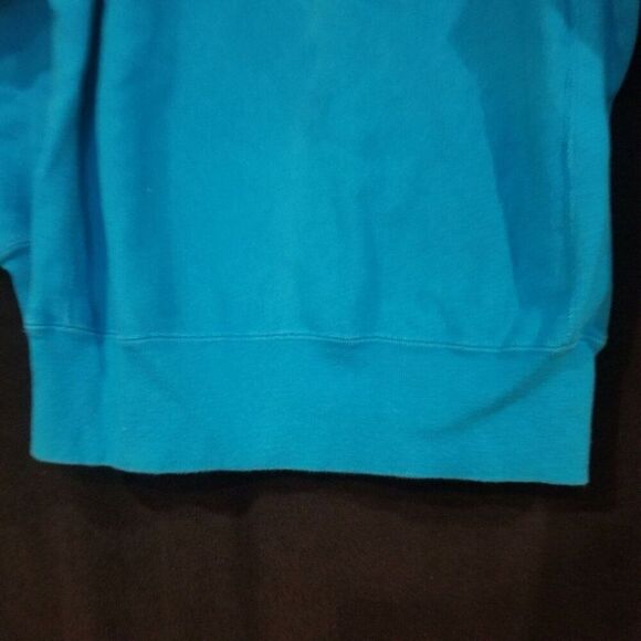 Vintage 80s Champion Reverse Weave Sweatshirt Crewneck Mens L Teal Blue USA - Picture 3 of 7